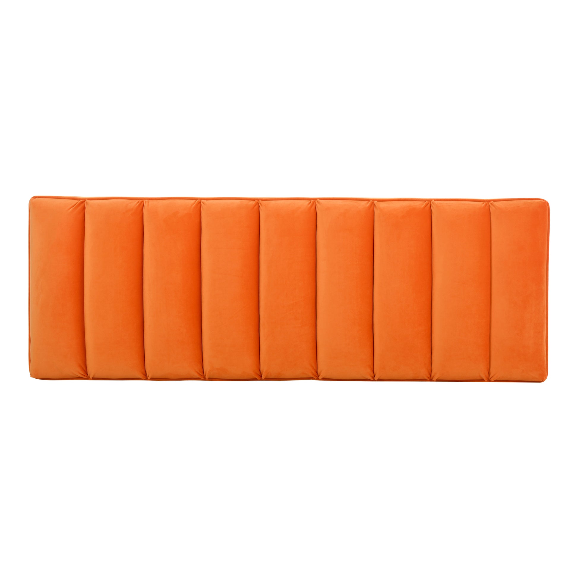 Metal Base Upholstered Bench For Bedroom For Entryway Orange Fabric