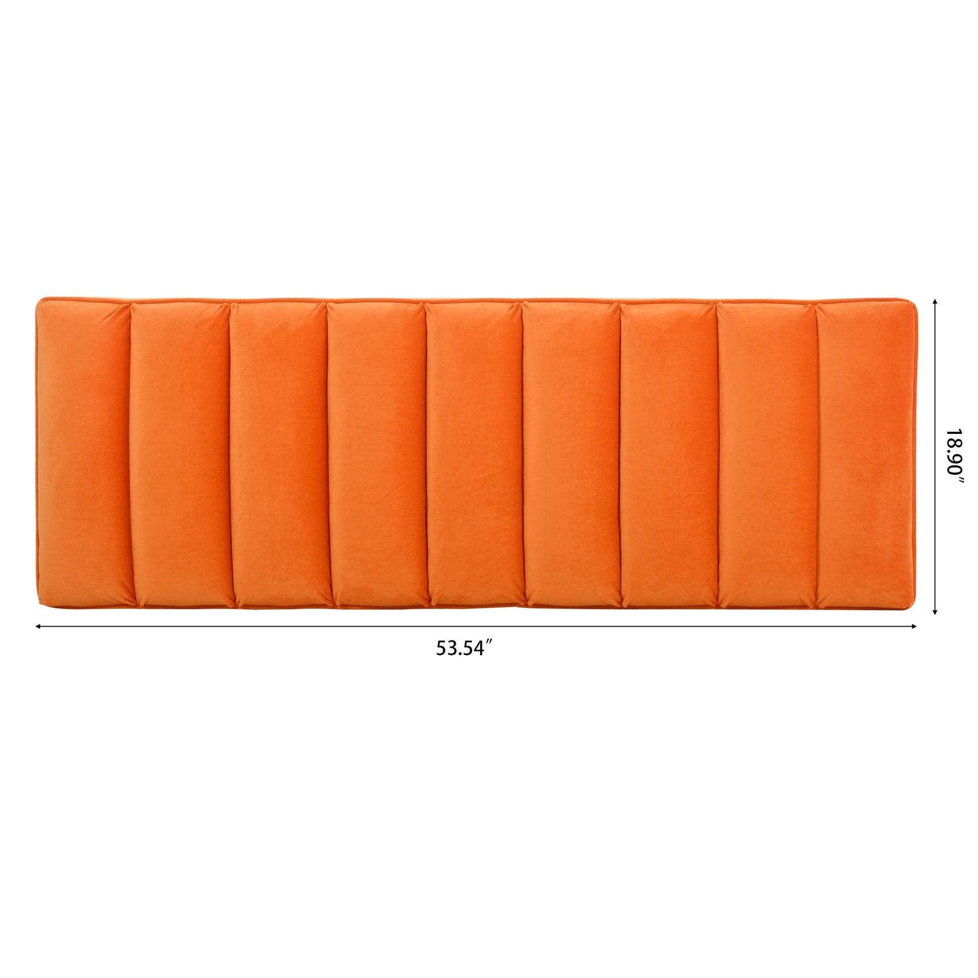 Metal Base Upholstered Bench For Bedroom For Entryway Orange Fabric
