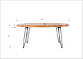Oval Natural Reclaimed Wood Foldable Cocktail Table For Your Living Room Natural Solid Wood
