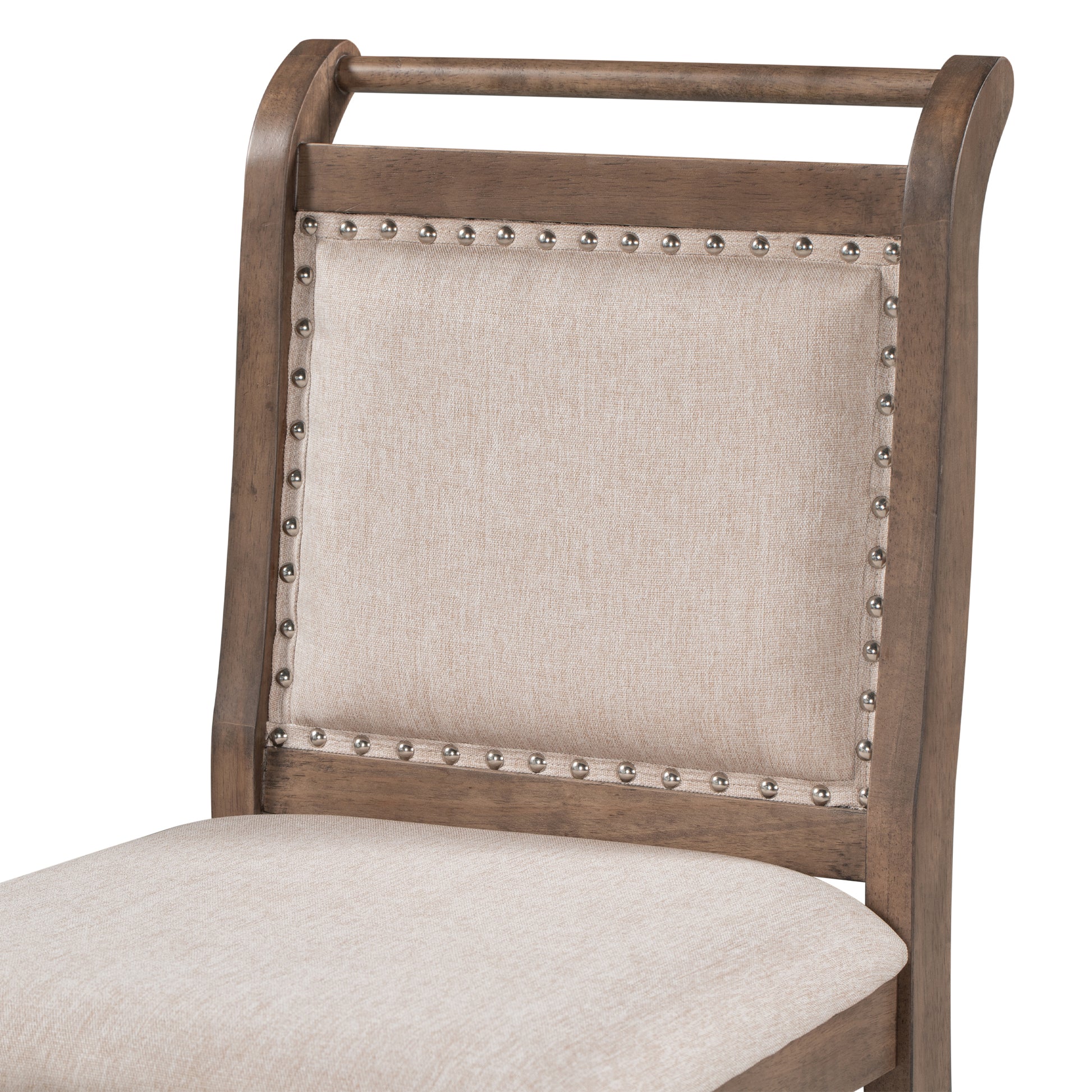 3 Piece Wood Counter Height Drop Leaf Dining Table Set With 2 Upholstered Dining Chairs For Small Place, Brown Brown Wood Dining Room Folding Rubberwood Oval Dining Table With Chair Upholstered