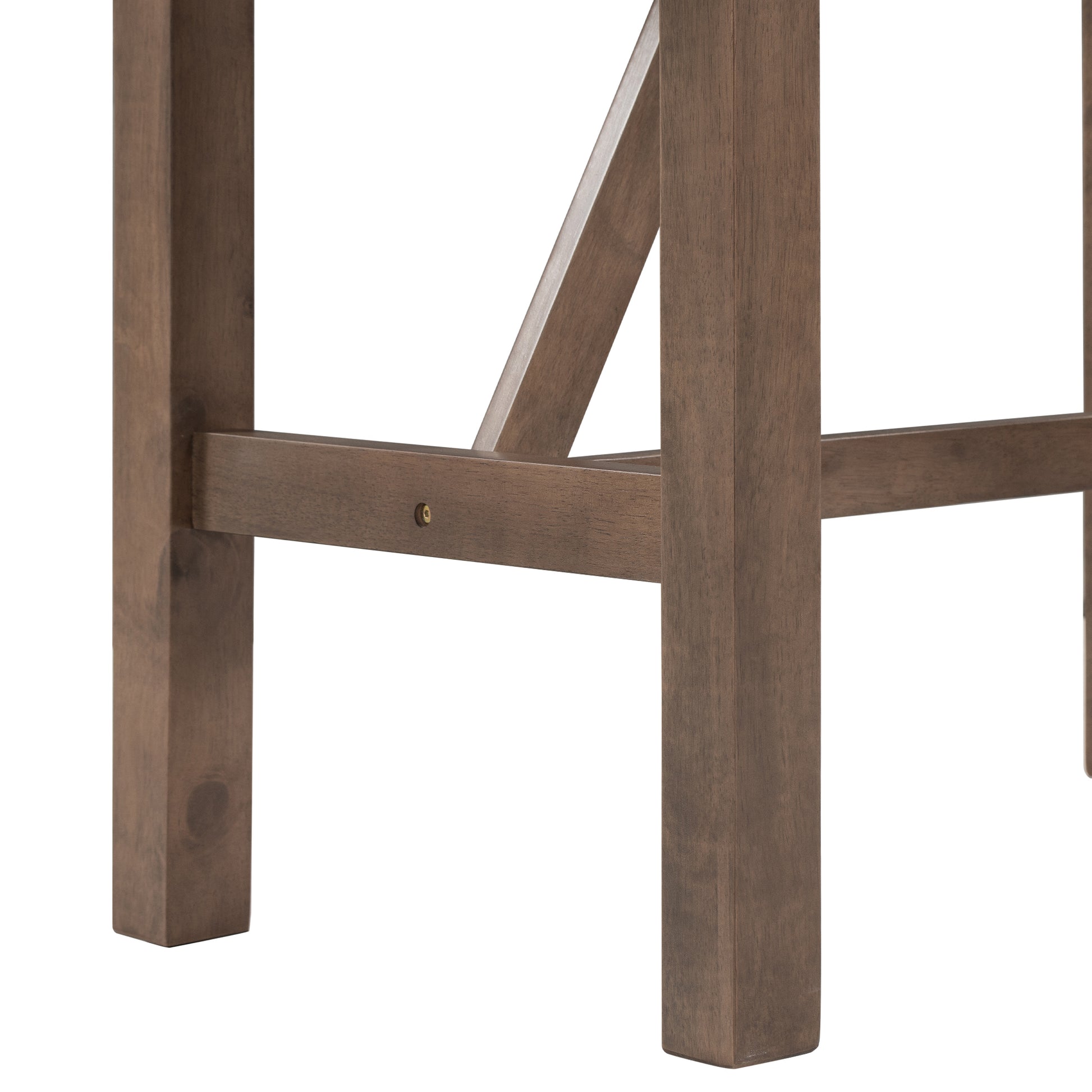 3 Piece Wood Counter Height Drop Leaf Dining Table Set With 2 Upholstered Dining Chairs For Small Place, Brown Brown Wood Dining Room Folding Rubberwood Oval Dining Table With Chair Upholstered