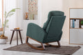 Coolmore Rocking Chair, Modern Glider Chair, Recliner Armchair With Wood Legs And Side Pocket, Nursery Rocking Accent Chair With High Back For Living Room Bedroom Emerald Linen Emerald Foam Solid Wood