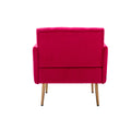 Coolmore Accent Chair ,Leisure Single Sofa With Rose Golden Feet Rose Red Polyester