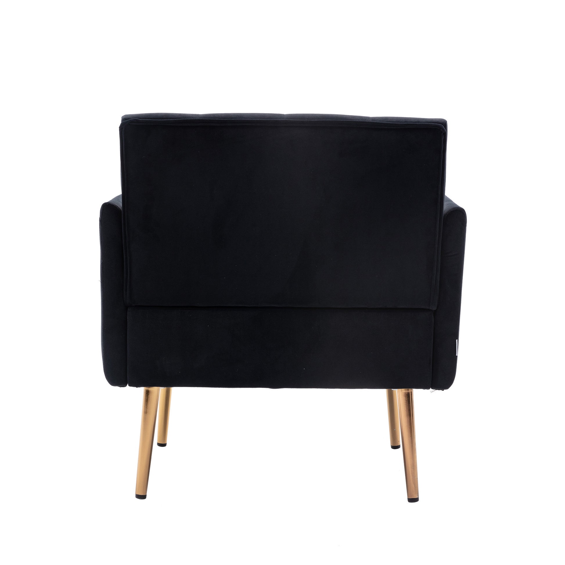 Coolmore Accent Chair ,Leisure Single Sofa With Rose Golden Feet Black Polyester