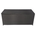 Outdoor Storage Box, 113 Gallon Wicker Patio Deck Boxes With Lid, Outdoor Cushion Storage Container Bin Chest For Kids Toys, Pillows, Towel Black No Sectional Black Rust Resistant Frame Water Resistant Cushion Garden & Outdoor American Traditional