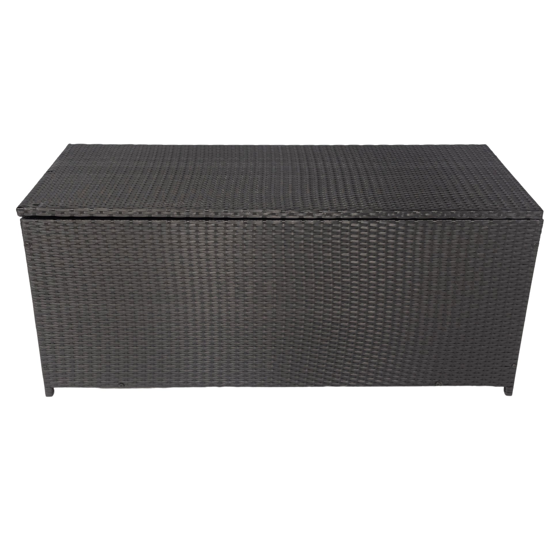 Outdoor Storage Box, 113 Gallon Wicker Patio Deck Boxes With Lid, Outdoor Cushion Storage Container Bin Chest For Kids Toys, Pillows, Towel Black No Sectional Black Rust Resistant Frame Water Resistant Cushion Garden & Outdoor American Traditional