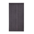 Twin Size Murphy Bed With Wardrobe And Drawers, Storage Bed, Can Be Folded Into A Cabinet, Gray Gray Pine