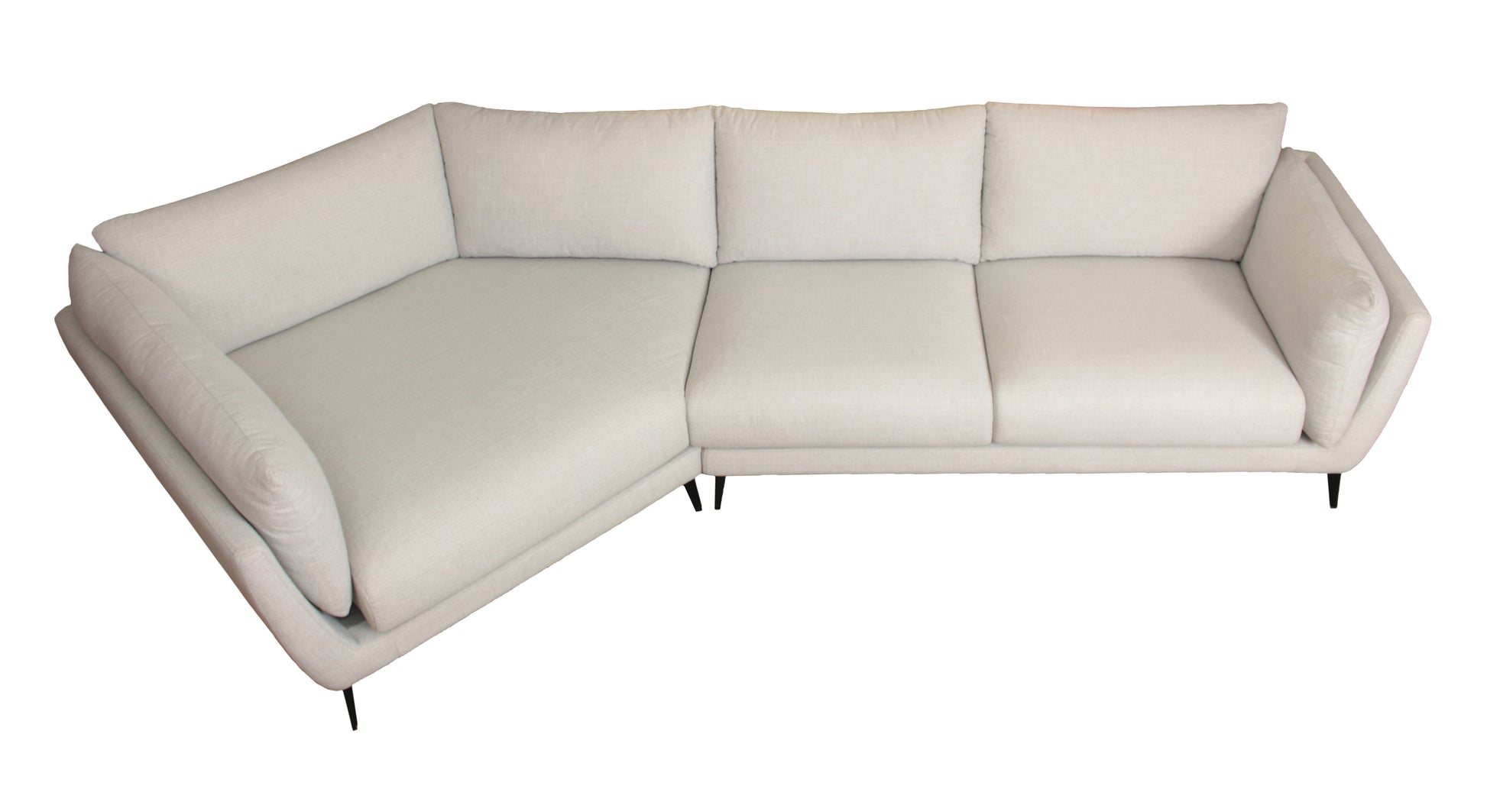 Janette Laf Sectional Oat Warm Grey Upholstered