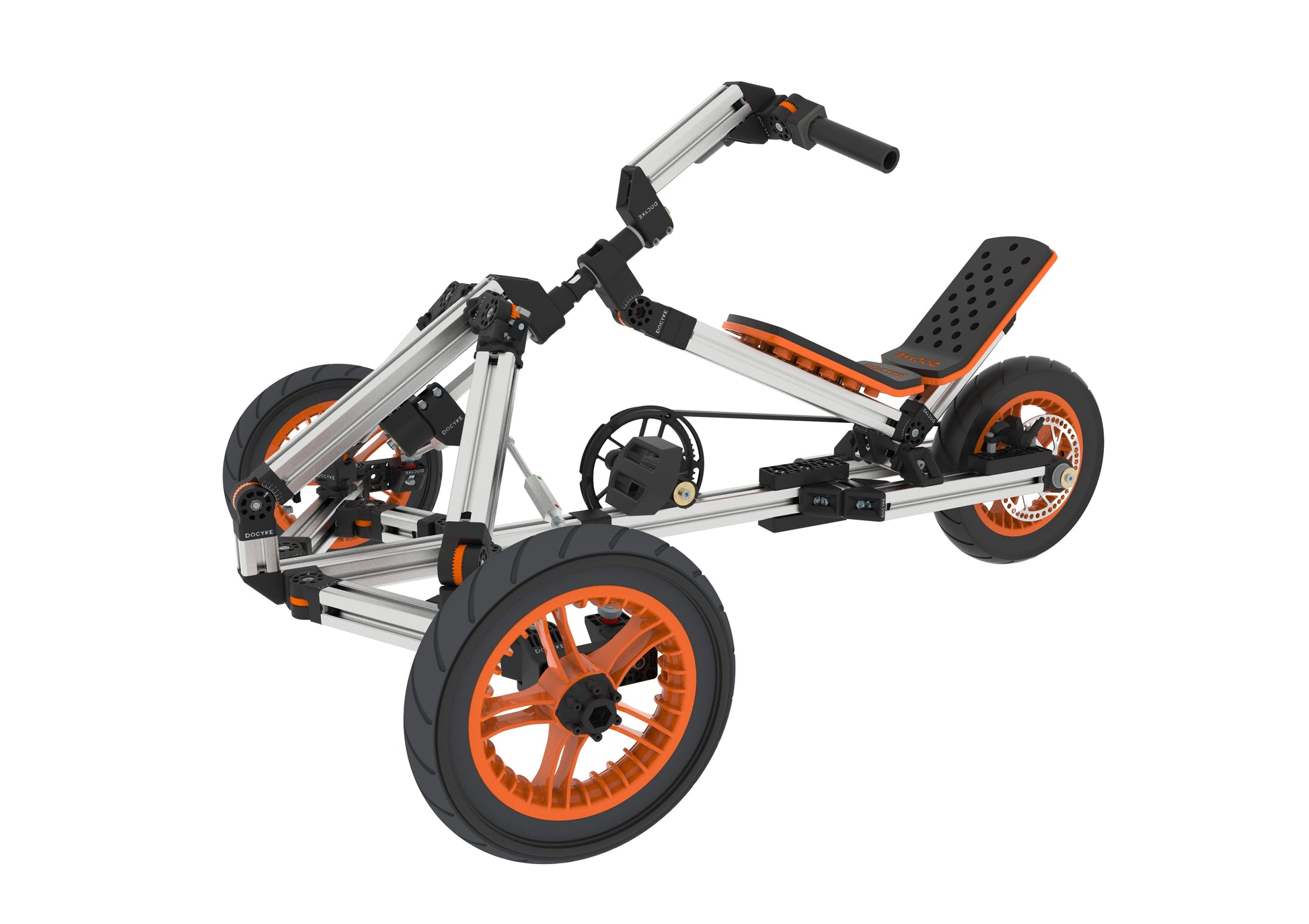 Kidrock Buildable Kit 20 In 1 Kids Go Kart Set, Suitable For 1 To 8 Years Old, Two Wheel Bike, Three Wheel Bike, Go Kart, Sit Stand Scooter, Etc. Christmas Plus A Snow Upgrade Package . Orange Abs Rubber Steel Q235