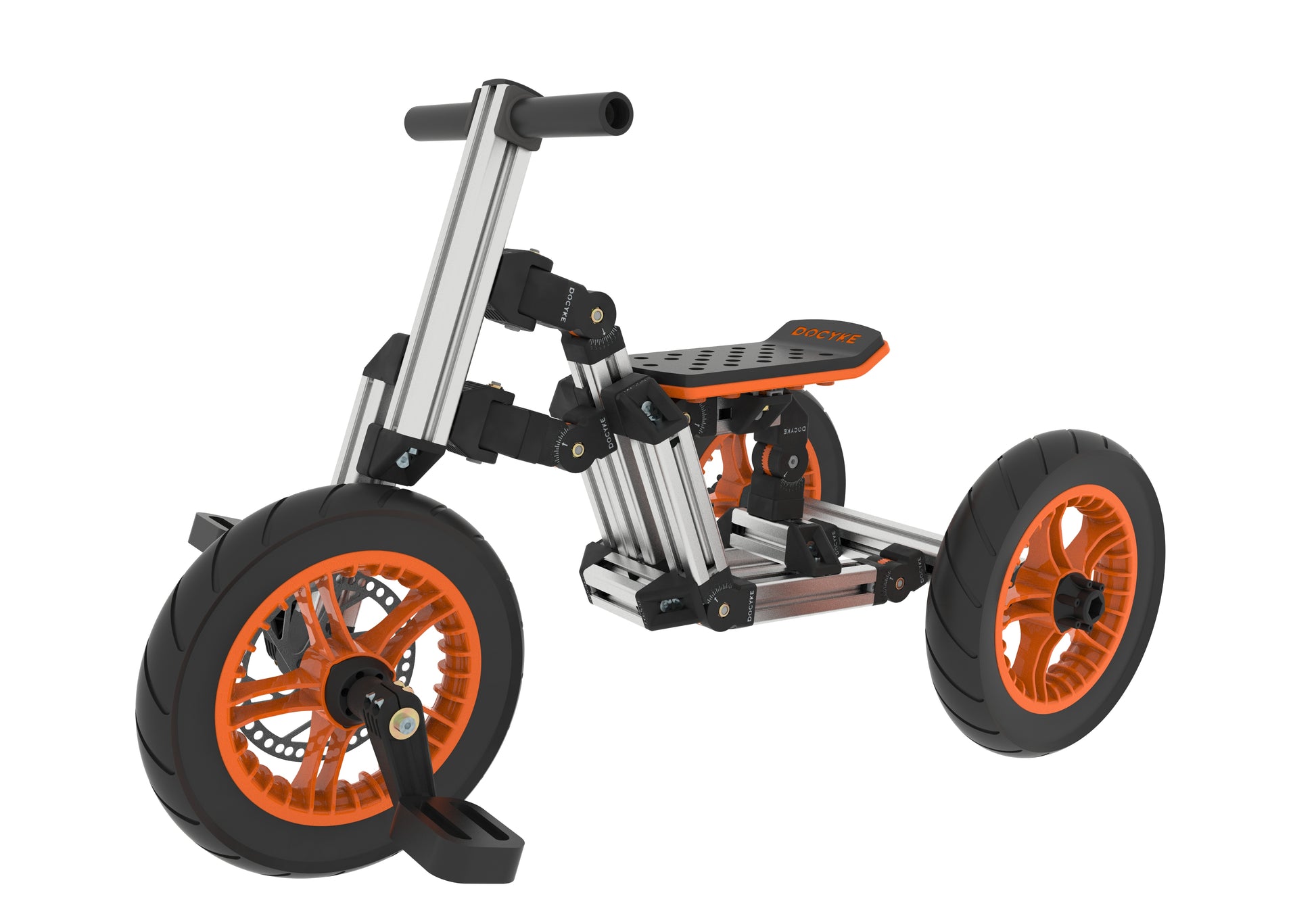 Kidrock Buildable Kit 20 In 1 Kids Go Kart Set, Suitable For 1 To 8 Years Old, Two Wheel Bike, Three Wheel Bike, Go Kart, Sit Stand Scooter, Etc. Christmas Plus A Snow Upgrade Package . Orange Abs Rubber Steel Q235