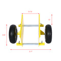 600Lb Panel Dolly10In. Pneumatic Wheels,Yellow Yellow Metal