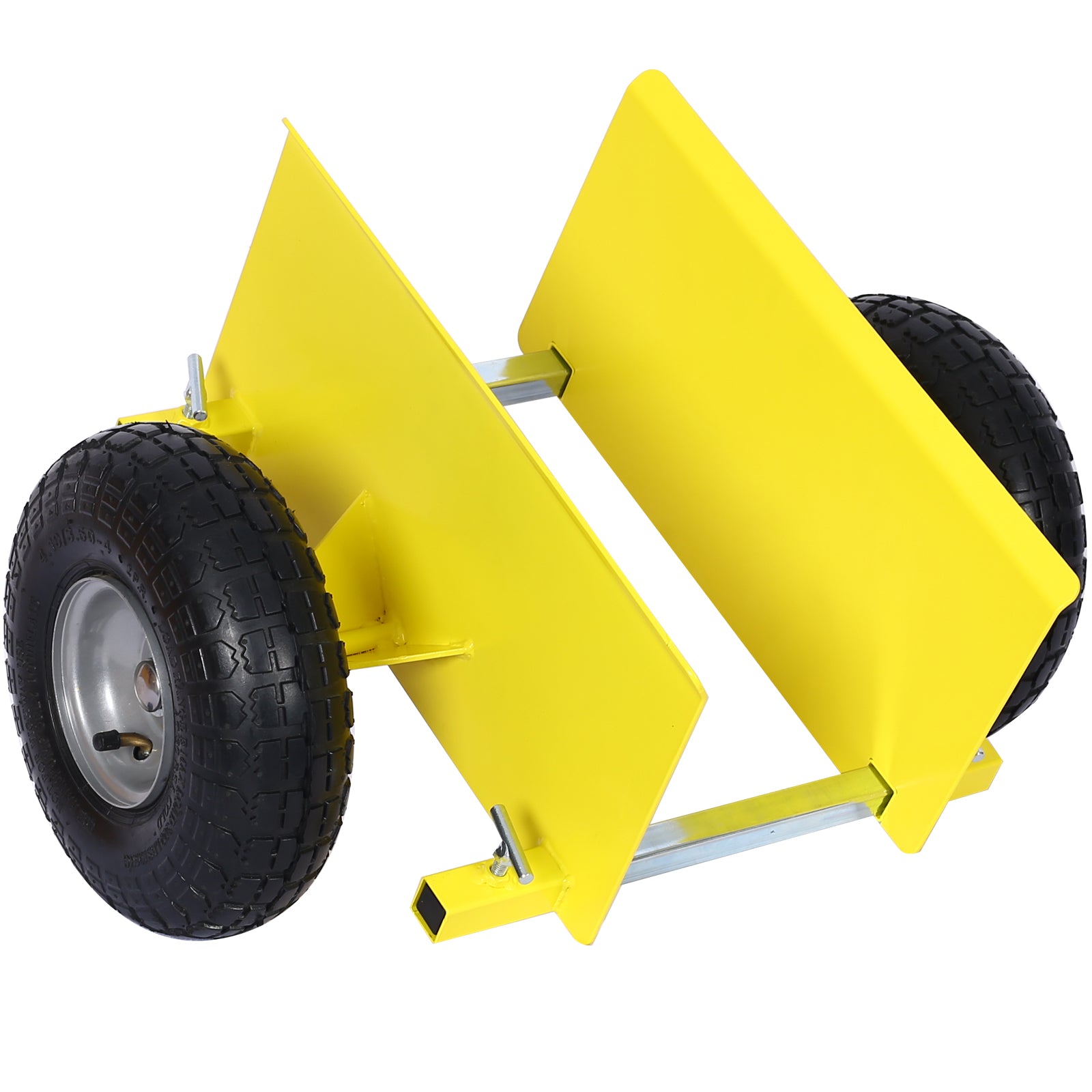 600Lb Panel Dolly10In. Pneumatic Wheels,Yellow Yellow Metal