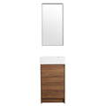 18 Inch Freestanding Bathroom Vanity With Single Sink, Soft Closing Doors, Suitable For Small Bathrooms Bvb03118Bre Brown Ebony 1 Bathroom Freestanding Plywood