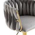 Coolmore Vintage Bar Stools With Back And Footrest Counter Height Dining Chairs 2Pc Set Grey Metal