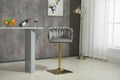 Coolmore Vintage Bar Stools With Back And Footrest Counter Height Dining Chairs 2Pc Set Grey Metal