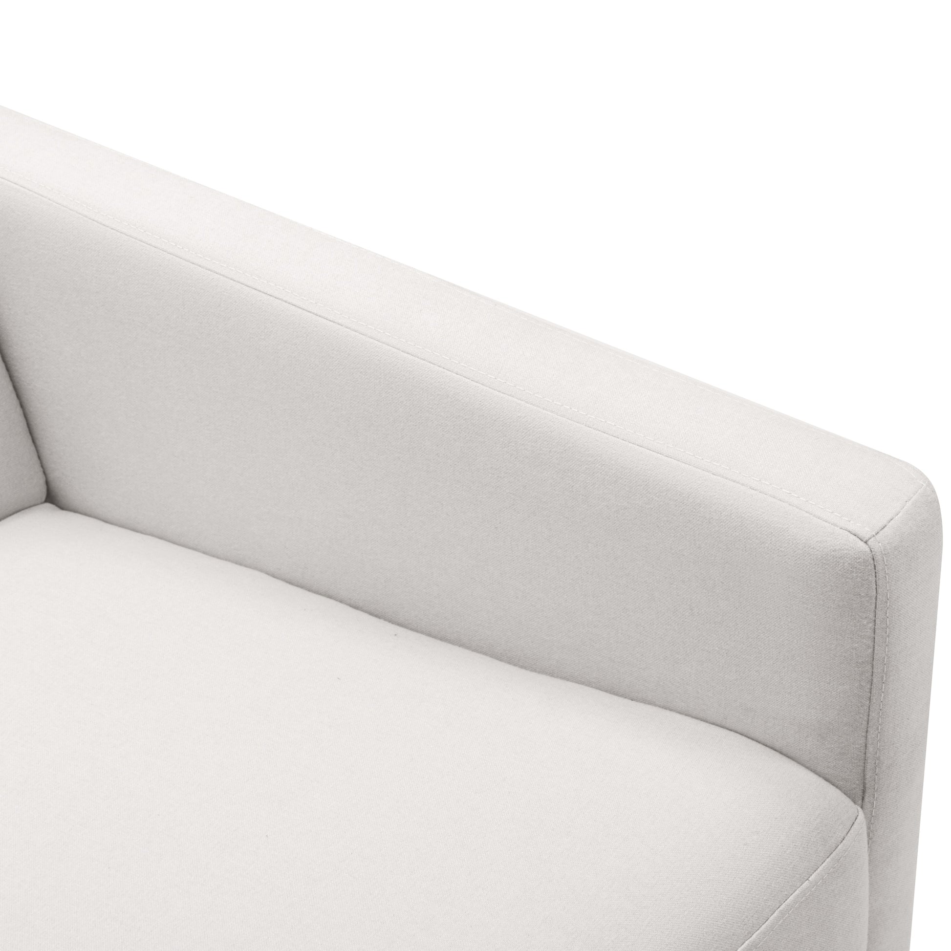 Modern Upholstered Rocker Nursery Chair Plush Seating Glider Swivel Recliner Chair, Beige Beige Linen