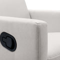 Modern Upholstered Rocker Nursery Chair Plush Seating Glider Swivel Recliner Chair, Beige Beige Linen