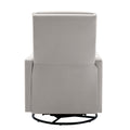 Modern Upholstered Rocker Nursery Chair Plush Seating Glider Swivel Recliner Chair, Beige Beige Linen