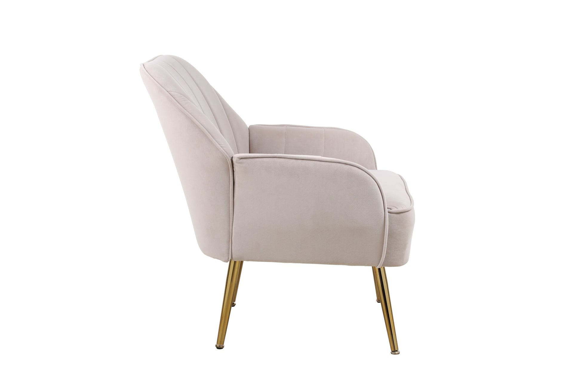 Modern Mid Century Chair Velvet Sherpa Armchair For Living Room Bedroom Office Easy Assemble Beige Beige Foam Velvet