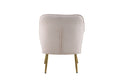 Modern Mid Century Chair Velvet Sherpa Armchair For Living Room Bedroom Office Easy Assemble Beige Beige Foam Velvet
