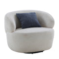 Swivel Barrel Chair Living Room, Single Chair For Small Space Comfy Round Sofa Chair Boucle Accent Chair Circle Sherpa, Arm Chair Reading Room Chair Lounge Chair Bedroom Club Beige Beige Upholstered