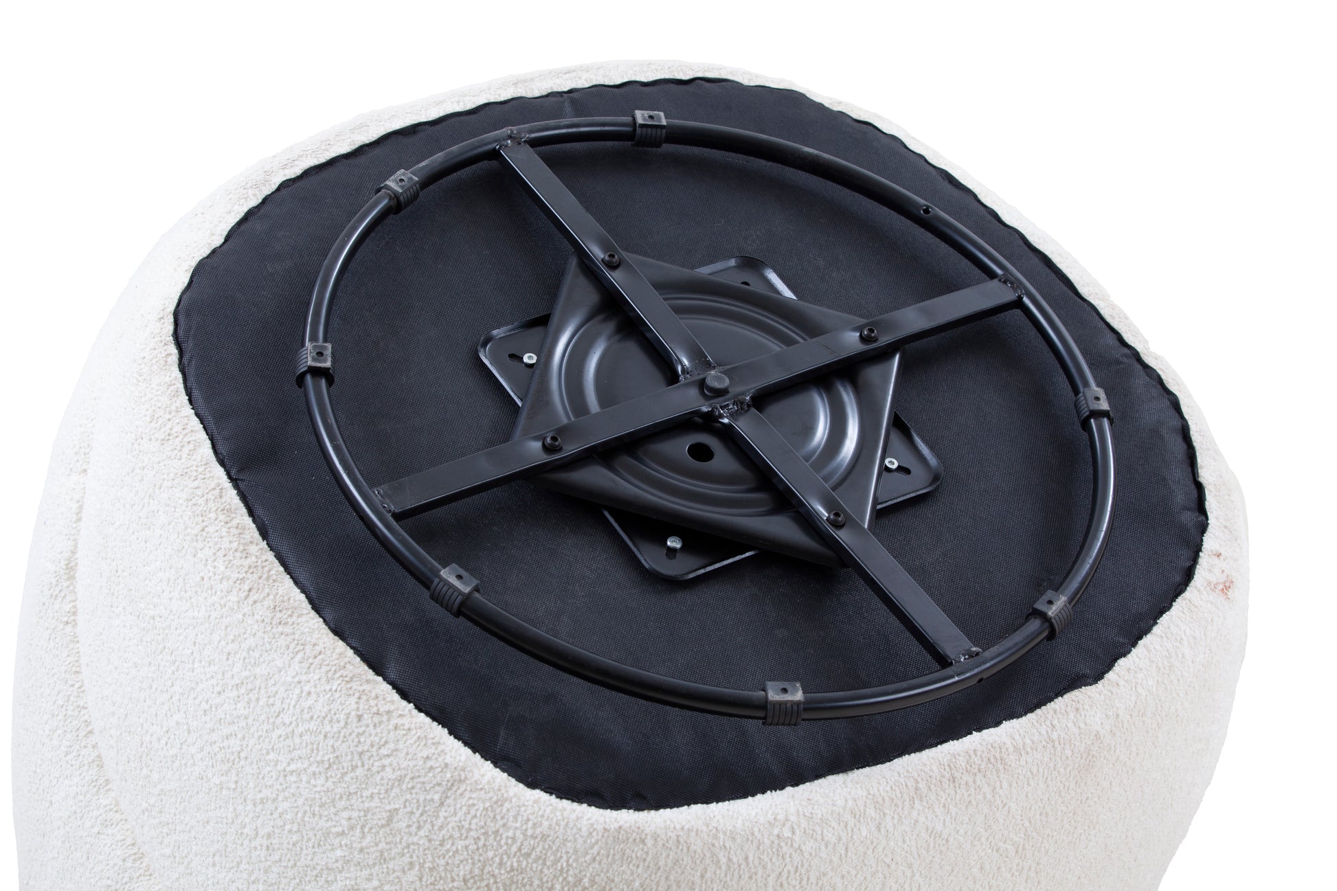 Swivel Barrel Chair Living Room, Single Chair For Small Space Comfy Round Sofa Chair Boucle Accent Chair Circle Sherpa, Arm Chair Reading Room Chair Lounge Chair Bedroom Club Beige Beige Upholstered