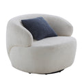 Swivel Barrel Chair Living Room, Single Chair For Small Space Comfy Round Sofa Chair Boucle Accent Chair Circle Sherpa, Arm Chair Reading Room Chair Lounge Chair Bedroom Club Beige Beige Upholstered