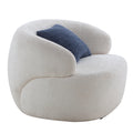 Swivel Barrel Chair Living Room, Single Chair For Small Space Comfy Round Sofa Chair Boucle Accent Chair Circle Sherpa, Arm Chair Reading Room Chair Lounge Chair Bedroom Club Beige Beige Upholstered