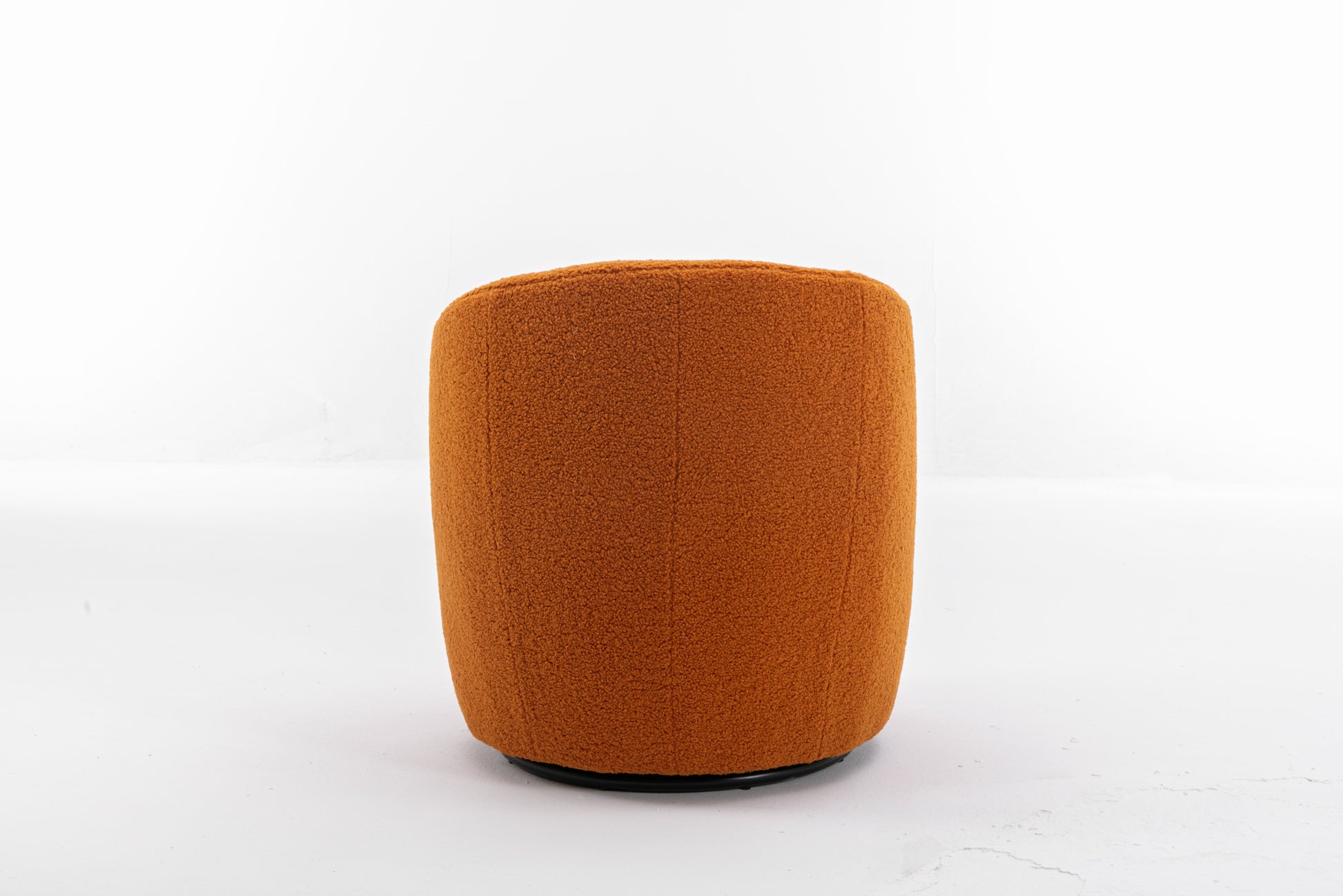 Teddy Fabric Swivel Accent Armchair Barrel Chair With Black Powder Coating Metal Ring,Caramel Caramel Foam Wool