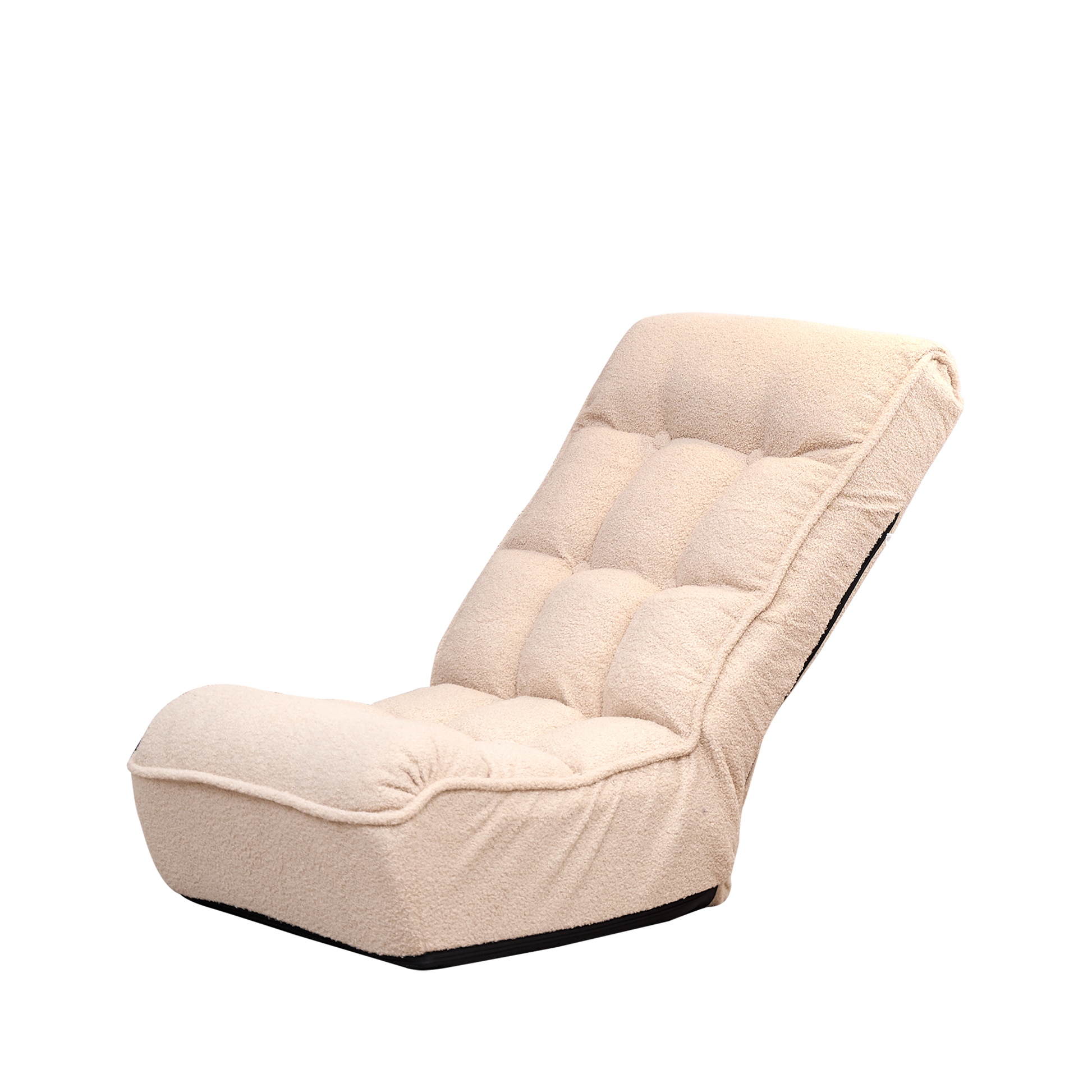 Single Sofa Reclining Chair Japanese Chair Lazy Sofa Tatami Balcony Reclining Chair Leisure Sofa Adjustable Chair White Cotton Metal