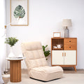 Single Sofa Reclining Chair Japanese Chair Lazy Sofa Tatami Balcony Reclining Chair Leisure Sofa Adjustable Chair White Cotton Metal