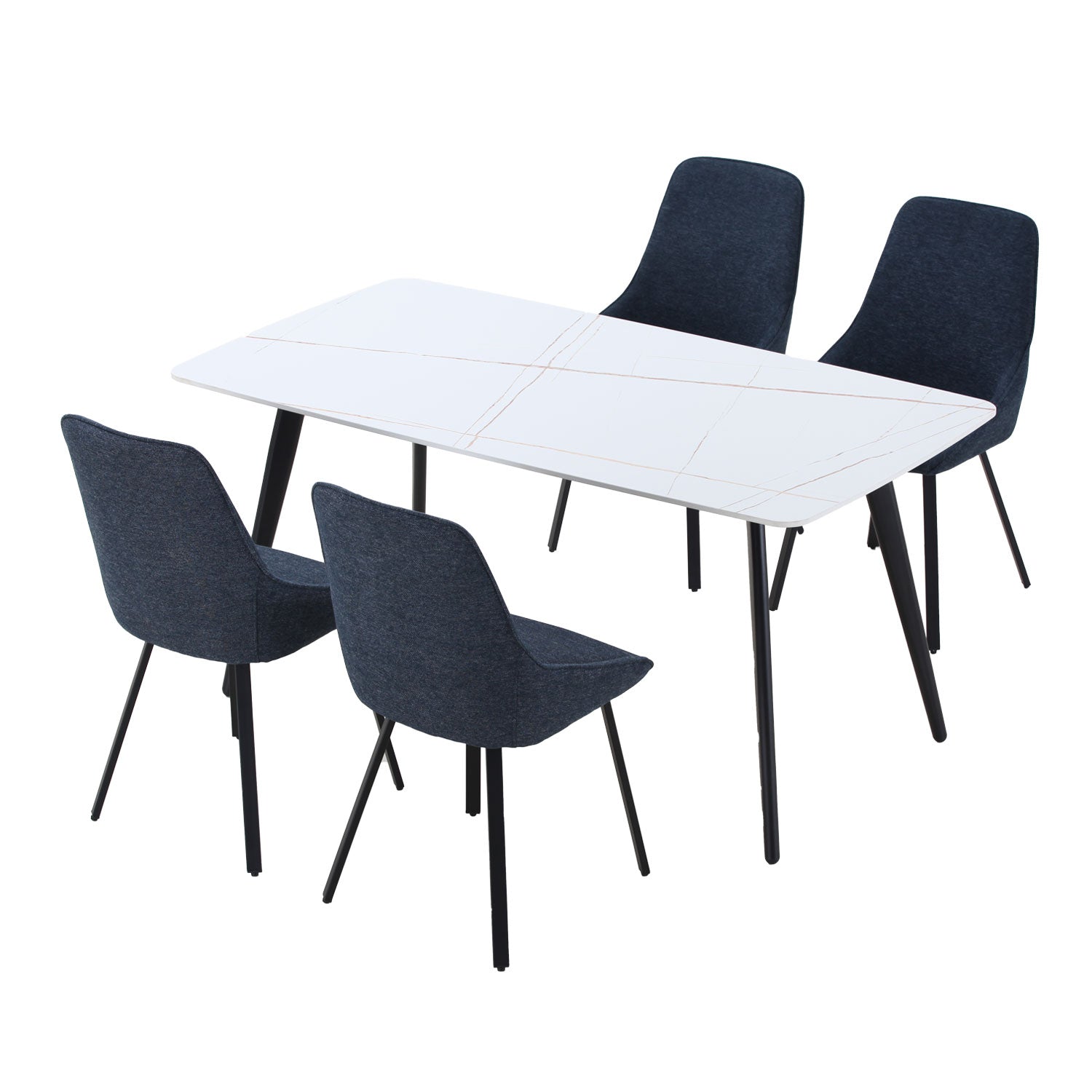 Porcelain Dining Table White 63'' White Foam Ceramic