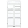 62Inch Height Wood Large Greenhouse Balcony Portable Cold Frame With Wheels And Adjustable Shelves For Outdoor Indoor Use, White White Garden & Outdoor Casual Wood Solid Wood