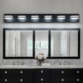 Same As W1340P206801 L002002 W6B Led Modern Black Vanity Lights, 6 Lights Acrylic Matte Black Bathroom Vanity Lights Over Mirror Black Acrylic