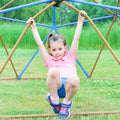 Kids Climbing Dome Tower 12 Ft Jungle Gym Geometric Playground Dome Climber Monkey Bars Play Center, Rust & Uv Resistant Steel Supporting 1000 Lbs Coffee Metal