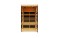 Two Person Wide Space Hemlock Double Doors Great Glass Luxury Indoor Natural Metal & Wood