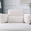 Video Welike Swivel Accent Barrel Modern Sofa Lounge Club Big Round Chair With Storage Ottoman Linen Fabric For Living Room Hotel With Pillows,Teddy White Ivory Ivory Foam Fabric 1 Seat
