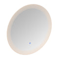 24 Inch Switch Held Memory Led Mirror, Wall Mounted Vanity Mirrors, Bathroom Anti Fog Mirror, Dimmable Bathroom Mirror Silver Glass