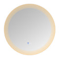 24 Inch Switch Held Memory Led Mirror, Wall Mounted Vanity Mirrors, Bathroom Anti Fog Mirror, Dimmable Bathroom Mirror Silver Glass