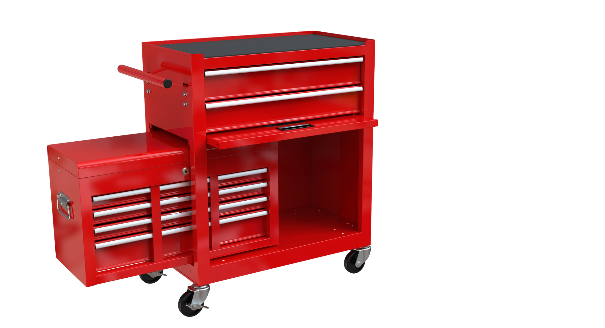 High Capacity Rolling Tool Chest With Wheels And Drawers, 8 Drawer Tool Storage Cabinet Red Red Steel