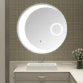 24 Inch Switch Held Memory Led Mirror, Wall Mounted Vanity Mirrors, Bathroom Anti Fog Mirror, Dimmable Bathroom Mirror Silver Glass