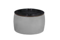 Video Round Ottoman Set With Storage, 2 In 1 Combination, Round Coffee Table, Square Foot Rest Footstool For Living Room Bedroom Entryway Office Gray Velvet