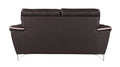 Genuine Leather Loveseat Brown Foam Leather
