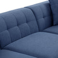 Sectional Sofa With Ottoman Diy Combination Sofa Blue Dark Blue Fabric