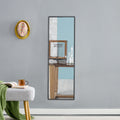 Full Length Mirror Aluminium Alloy Metal Frame Wall Mounted Full Body Mirror ,Bathroom Vanity Mirror, Bedroom Home Porch, Decorative Mirror, Clothing Store Black 48