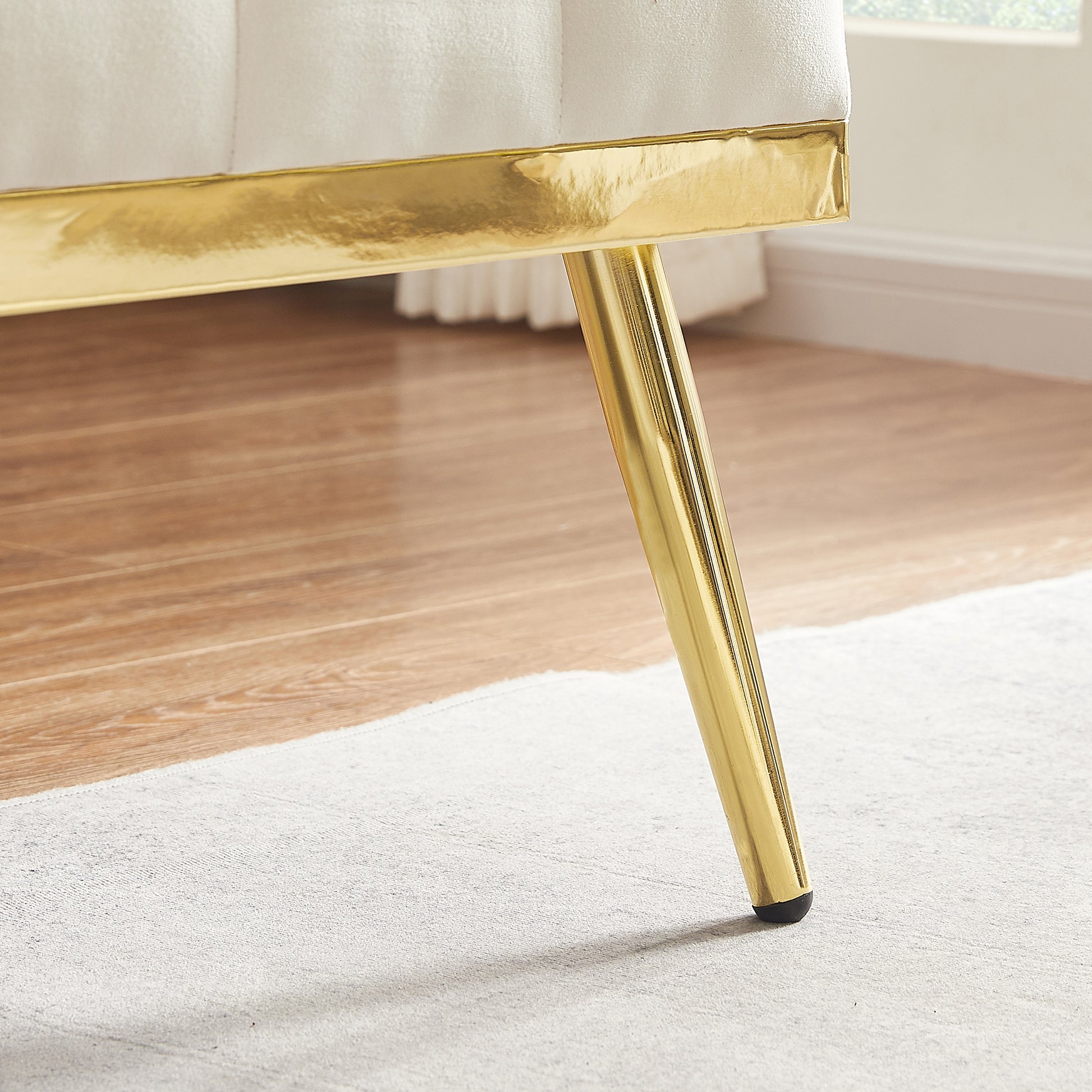 Cream White 2 Seater Sofa Cream White Wood Tufted Back Velvet 2 Seat