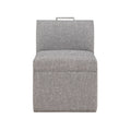 Della Modern Upholstered Castered Chair In Ashen Grey Grey Foam Fabric