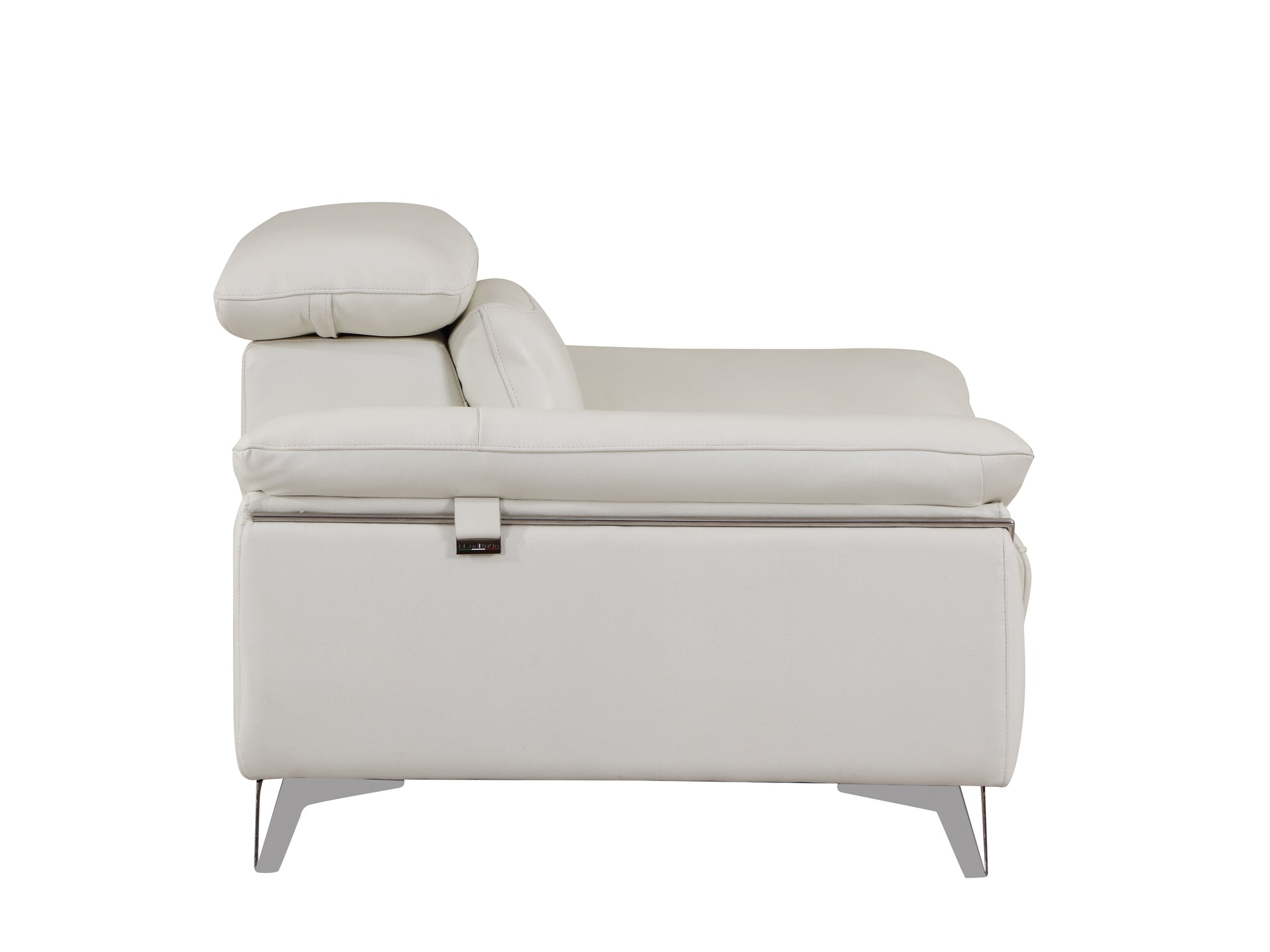 Top Grain Italian Leather Chair White Foam Leather