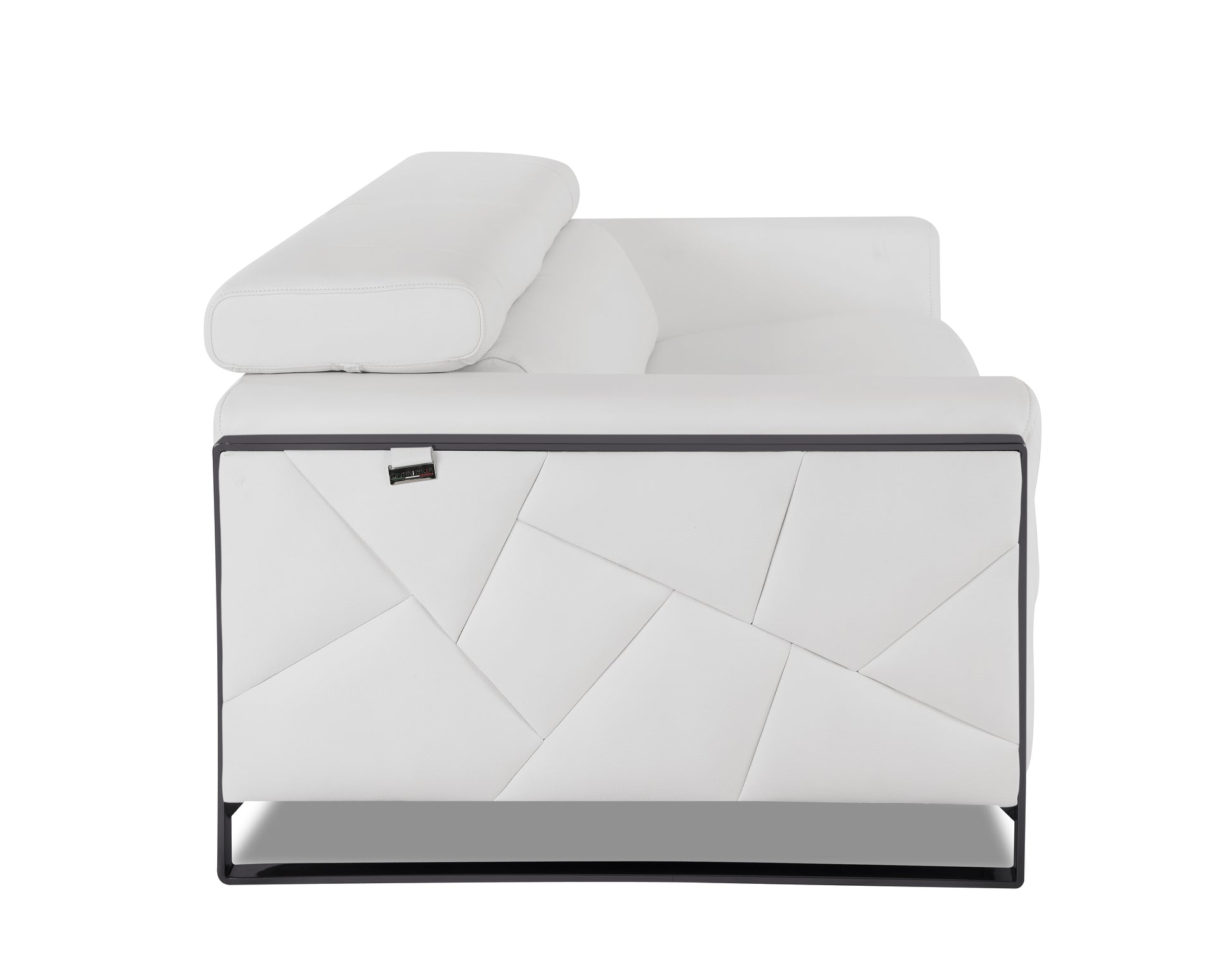 Top Grain Italian Leather Chair White Foam Leather