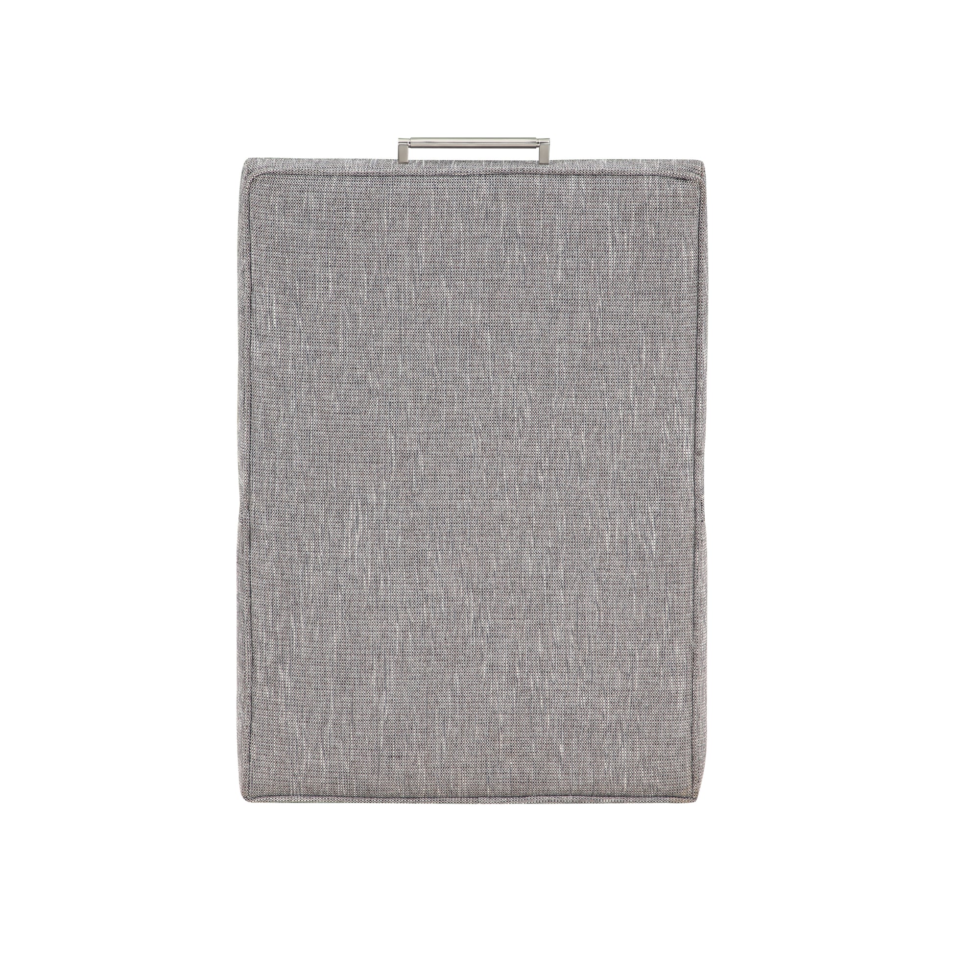 Della Modern Upholstered Castered Chair In Ashen Grey Grey Foam Fabric